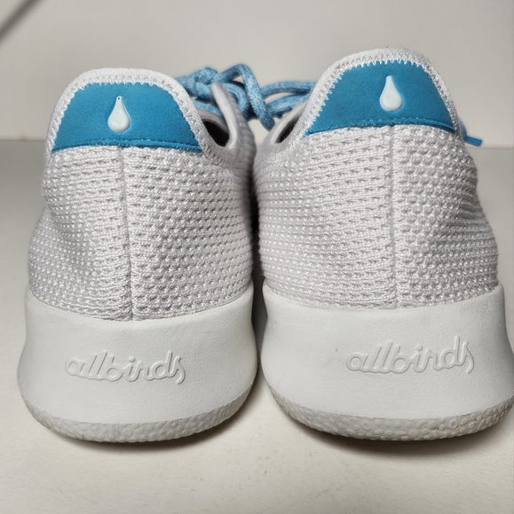 Allbirds Mens Tree Runner White & Blue Sneakers Just Water Collaboration - Picture 12 of 15